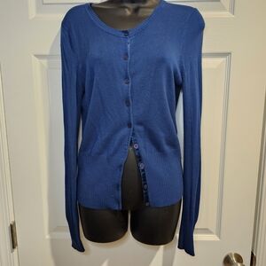 Express Women's Blue Cardigan Sweater